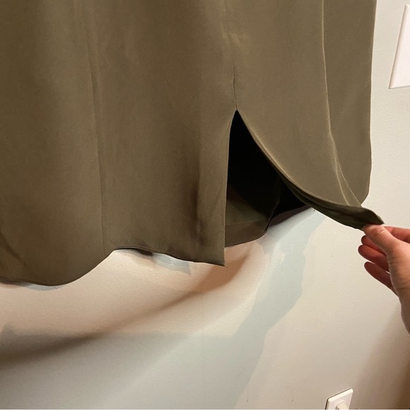 Armani Collezioni Olive Green Mini Dress Sz 12 - Picture 8 of 11